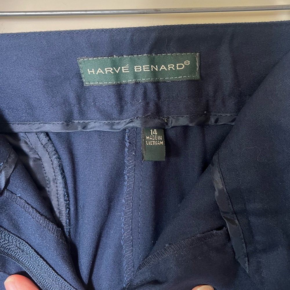 NWT Harve Benard Navy Blue Capri Pants Size 14 Cropped Stretch Slacks Capris - Picture 5 of 11